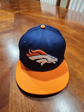 New Era Denver Broncos Navy and Orange Snapback Hat